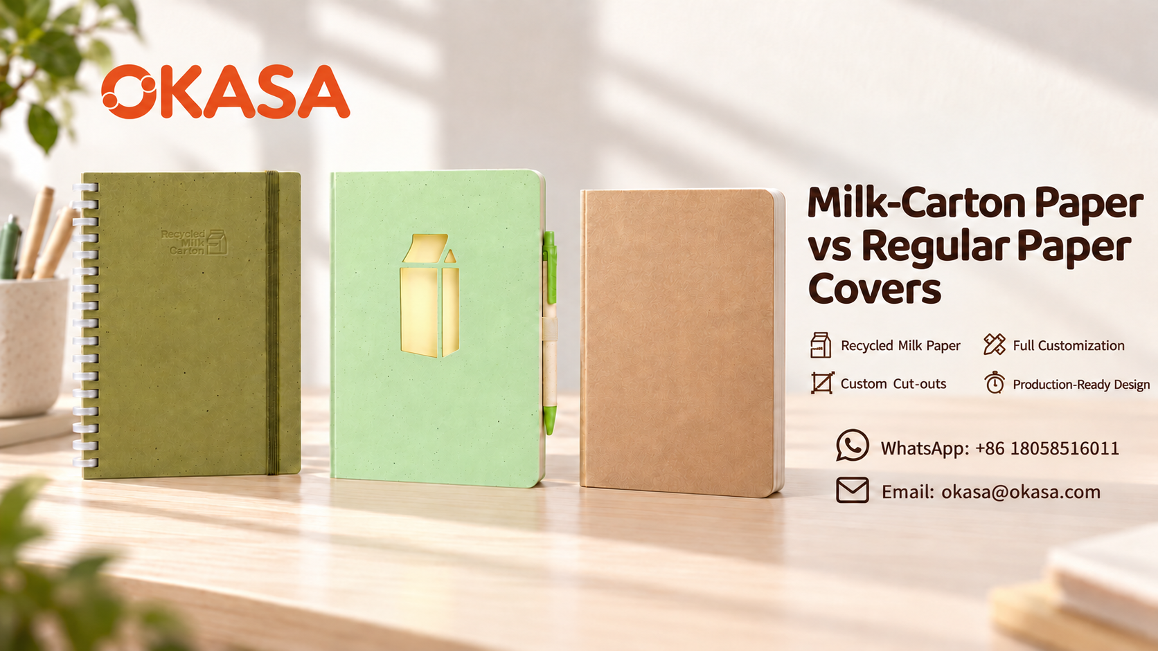 Custom Recycled Paper Notebooks: Milk Carton vs Regular Paper Covers