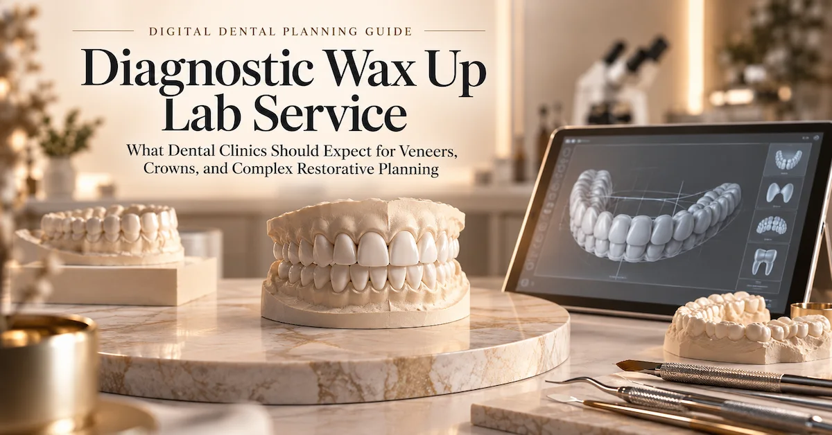Diagnostic wax up lab service with CAD models