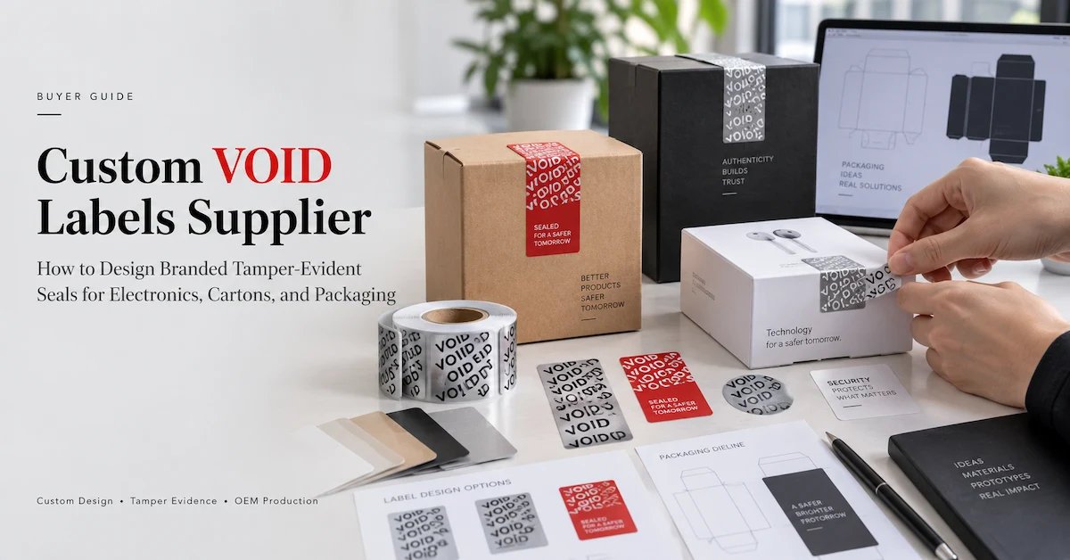Custom VOID labels supplier for packaging