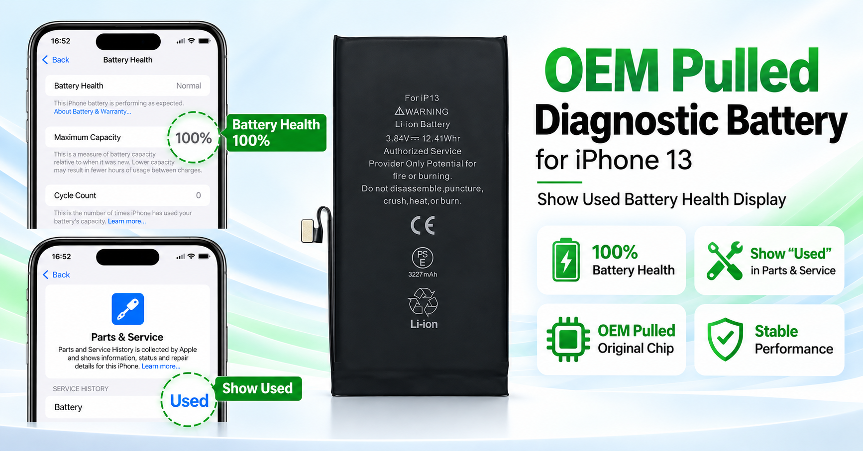 iPhone 13 diagnostic battery no pop up show battery health