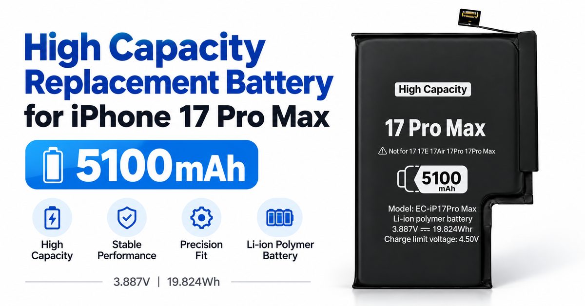 Pin dung lượng cao của iPhone 17 Pro Max