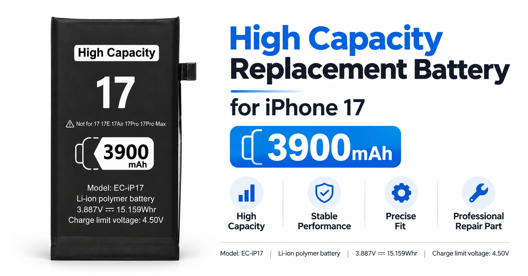 iPhone 17 high capacity battery