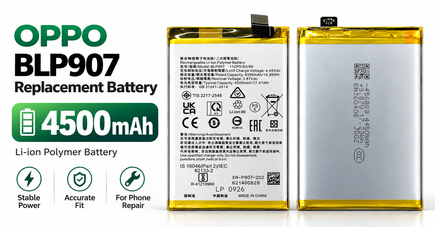 OPPO BLP907 replacement battery